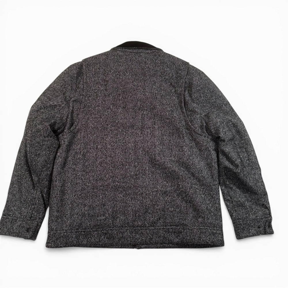 Lucky Brand Jasper Chevron Jacket Men XL Herringbone Black Corduroy Collar NWT - Picture 2 of 16
